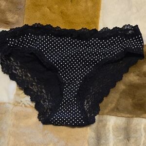 Maidenform Black Lace Polka Dot Panties
